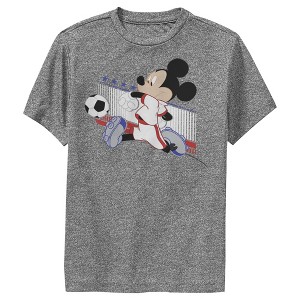 Boy's Disney Mickey Mouse Soccer France Performance Tee - 1 of 4