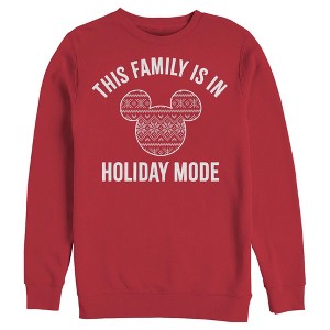 Men's Mickey & Friends Holiday Mode Sweatshirt - 1 of 4