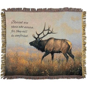 Manual Woodworks and Weavers Grey Ghost Decorative Blanket – Inspirational Tapestry Throw for Reflection Spaces - 1 of 3