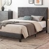 Streamdale Queen Size Upholstered Platform Bed Frame, Wood Slat Support, ,Black, pu - 3 of 4