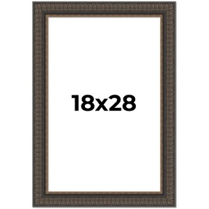 PosterPalooza | Museum Brown Picture Frame - UV Acrylic, Foam Board Backing, Hanging Hardware - 1 of 4