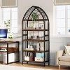 Hommoo 74.8-Inch Tall 5-Tier Industrial Bookshelf Rustic Brown - 4 of 4