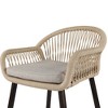 Arceso Outdoor Bar Stools Set of 3, 26.8" H Rattan Outdoor Counter Height Bar Stools, Woven Rope Backrest with Aluminum Legs - 4 of 4