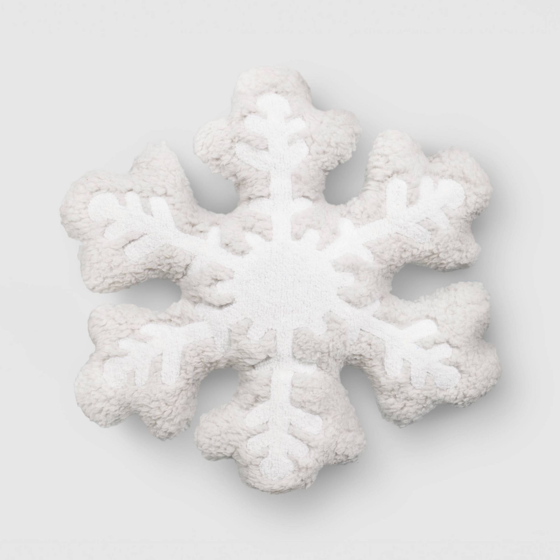 Christmas Snowflake Throw Pillow White/Gray - Wondershop™