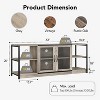 63" TV Stand with 2 Open Shelves and 2 Mesh Doors, Industrial Design Entertainment Center, Media Console Table for Living Room and Bedroom - 2 of 4