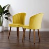 NicBex Mid Century Upholstered  Dining Chairs Set of 2 with Scallop Shaped Back,Stylish Accent Chairs for Dining Room,Living Room - 2 of 4