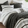 7Pcs Comforter Set Stripe Bedding with Quilt & Pillow, All Season Polyester Microfiber, Wrinkle Resistant Boho Coastal Style - 3 of 4