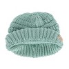 C.C Girl's One Size (2-5) Pony Tail Solid Cable Knit Winter Beanie - 2 of 3