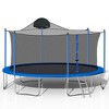 Whisen 12 ft. Trampoline with Basketball Hoop, Outdoor Trampolines w/Ladder and Safety Enclosure Net - 3 of 4