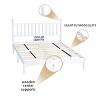 NicBex Queen Size Wood Bed Frame with Headboard,Wood Slat Support,Large Under Bed Storage,1000 Lb Capacity,White - 3 of 4