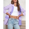 Blazer Jacket For Women Lapel Long Sleeve Open Front Business Fashion Button Blazers Outfits With Pockets - 2 of 4
