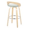 LumiSource Set of 2 30" Grotto Swivel Barstools Natural/Green - 4 of 4