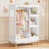Arceso Kids Dress Up Storage with Flower Mirror, Pink Open Wardrobe & Costume Organizer for Bedroom and Playroom - 2 of 4