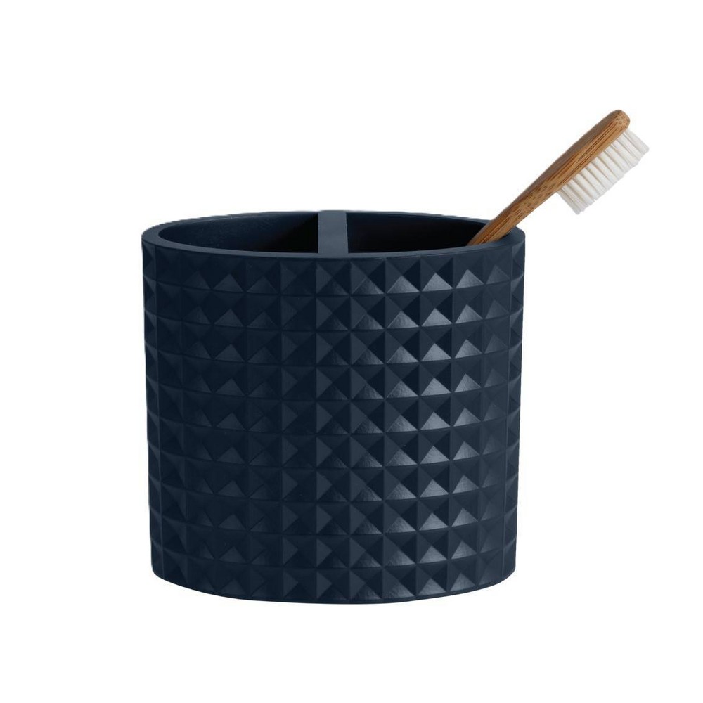 Moda at Home Braemar Resin Toothbrush Holder Navy Blue