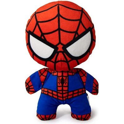 Buckle-Down Dog Toy, Marvel, Plush Squeaker Spider Man Kawaii Standing Pose, Multi Color, 8" x 6", DTPT-SPDCZ