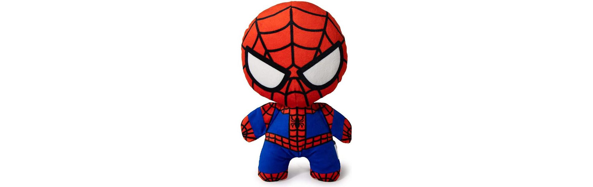 Buckle-Down Dog Toy, Marvel, Plush Squeaker Spider Man Kawaii Standing Pose, Multi Color, 8" x 6", DTPT-SPDCZ