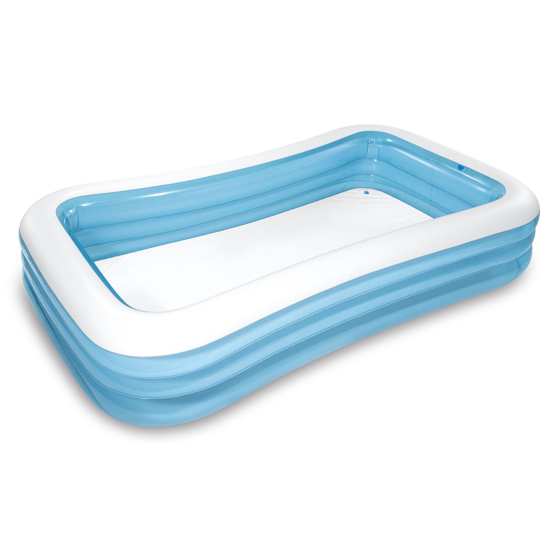 Intex 10 x 6 Foot Swim Center Family Backyard Inflatable Soft-Wall Kiddie Swimming Pool with Drain Plug and Repair Patch for Ages 6 & Up, Color Varies