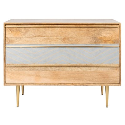 Titan Gold Inlayed Cement Chest Natural - Safavieh