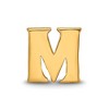Black Bow Jewelry Letter M Bead Charm in 14k Yellow Gold Plated Sterling Silver - 3 of 4
