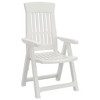 vidaXL Reclining Garden Chairs 2 Pack PP White - 3 of 4