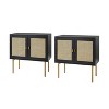 Domisil  32"Tall+2-Door Accent Cabinet with 2 Doors,Set of 2  | KARAT HOME - 2 of 4