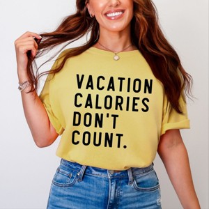 Simply Sage Market Vacation Calories Don't Count Garment Dyed Tee - 1 of 4