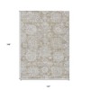 Beige Tan And Gray Floral Washable Indoor Outdoor Area Rug - 3 of 4