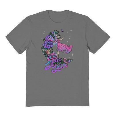 Janis Joplin Men's Water Moon Fairy Short Sleeve Graphic Cotton T-Shirt
