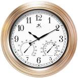 18.5" Outdoor Wall Clock Copper Metal - Infinity Instruments