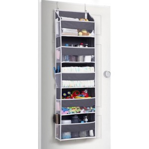 Over-Door Organizer with Clear Windows, 44 lb Capacity - 5 Large Pockets & 10 Mesh Side Pockets for Toys, Shoes, Diapers - 1 of 4