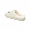 Aéropostale Women’s Fuzzy “Snoozing Pea” Mule Slippers – Ivory Slip-On House Shoes with Green Sleeping Pea & “Zzz” Embroidery in Medium - 4 of 4