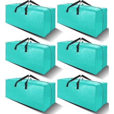 6/12pack Heavy Duty Extra Large Moving Bags W/Backpack Straps - Strong Handles & Zippers