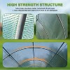 FDW Portable Greenhouse 6.5FT Height with Zipper Curtains PE Cover Steel Frame, Green - 3 of 4