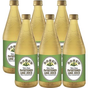 Rose’s Sweetened Lime Juice 6 Pack 25 OZ Bottle, | Perfect for Cocktails, Beverages, and Mixers - 1 of 4