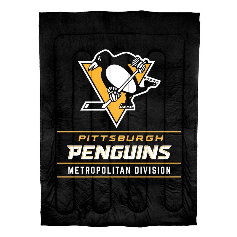 NHL Pittsburgh Penguins Northwest Draft Twin Comforter Set, 3 of 5
