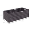 Galvanized Raised Garden Bed, Steel Outdoor Planters with Reinforced Rods, 71" x 36" x 23" - 3 of 4