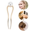 Unique Bargains Women's U-shaped Faux Pearl Decorative Hairpin 1 Pc - 3 of 4