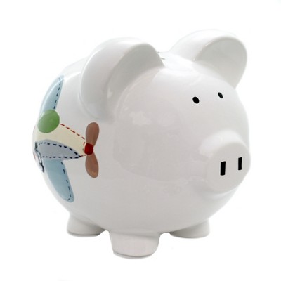 Bank 7.0" Large Airplane Pig Bank Flying Wings  -  Decorative Banks