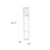 Simple Designs Three Shelf Etagere Floor Lamp with USB White - 3 of 4