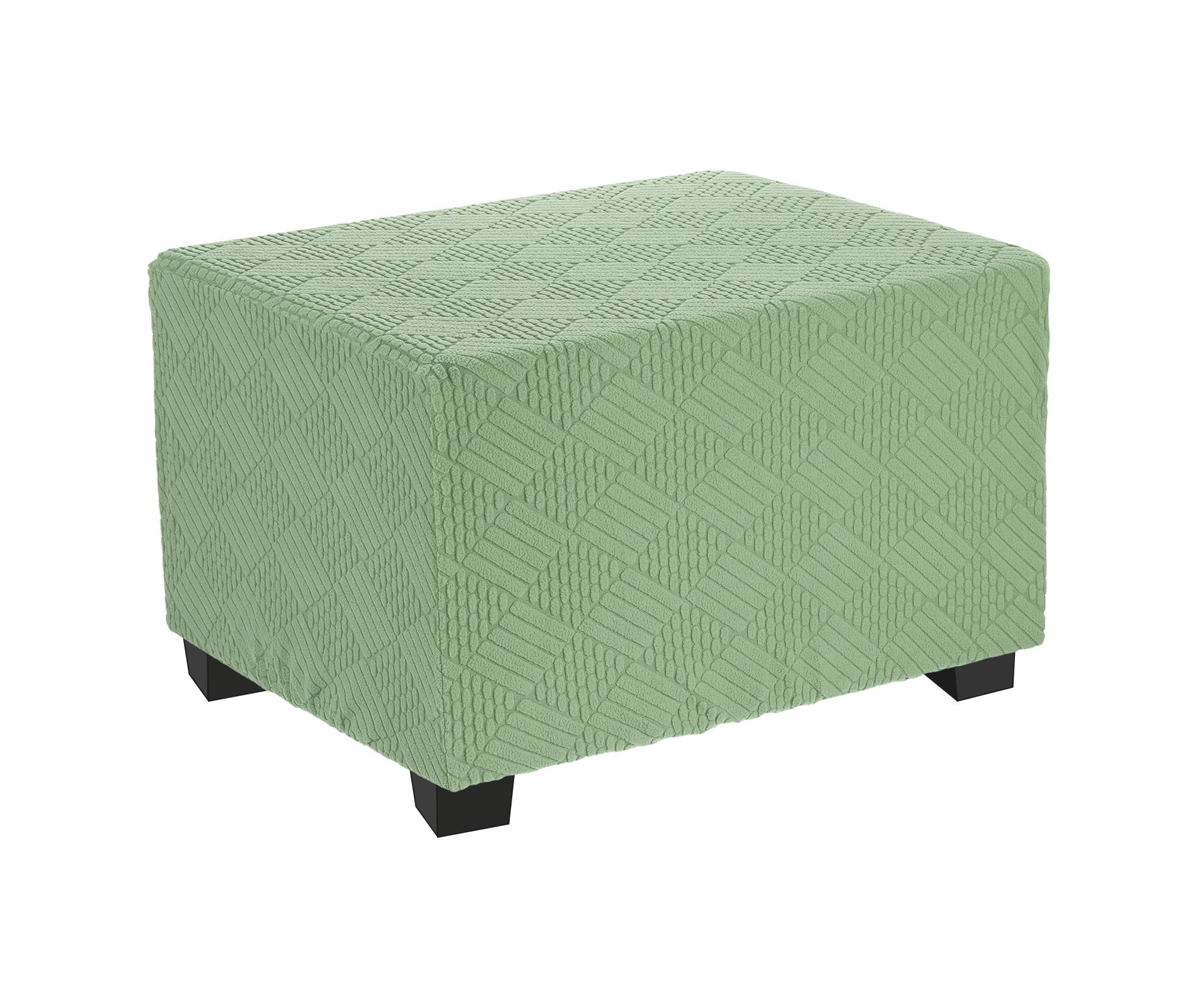 Unique Bargains  Elastic Furniture Protector Stretch Foot Stool Cover for Living Room Bedroom 1 Pc Light Green Fit 57-70cm / 23"-27"