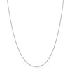 Black Bow Jewelry 0.8mm, 10k White Gold, Diamond Cut Cable Chain Necklace - 3 of 4