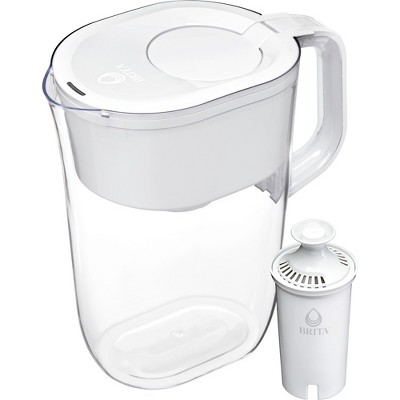 Brita Water Filter 10-Cup Tahoe Water Pitcher Dispenser with Standard Water  Filter - White