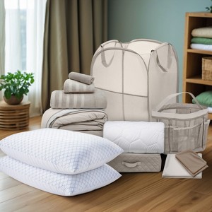 Nestl Back to College Kit, Twin XL Bed in a Bag with Cooling Pillows, College Dorm Bedding, Twin XL Comforter Set, College Dorm Room Items - 1 of 4
