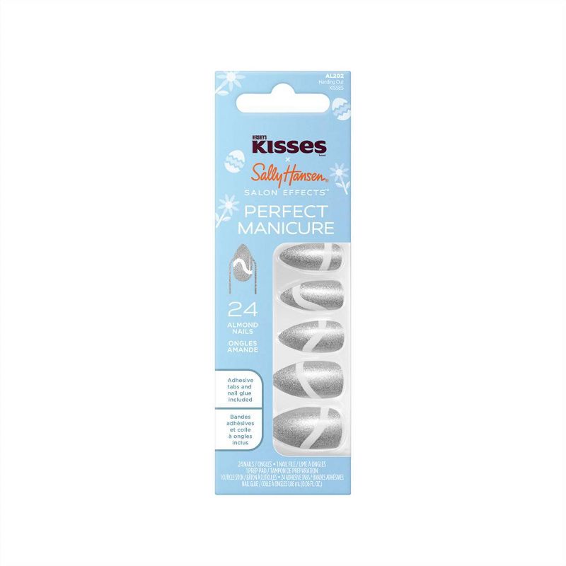 Sally Hansen Salon Effects Perfect Manicure x Hershey&#39;s Kisses Press-On Nails Kit - Almond - Handing Out Kisses - 24ct, 1 of 9