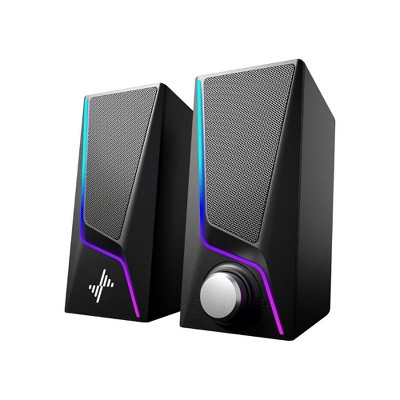 Evo Bytes Computer Speakers with 6 Lighting Modes
