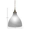 Toltec Lighting Juno 1 - Light Pendant in  New Aged Brass with 16" Clear Bubble Shade - 2 of 2