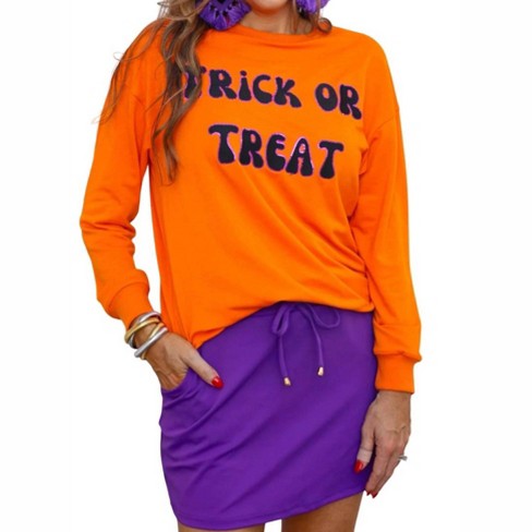 Women's Trick or Treat Sweatshirt - Jess Lea - image 1 of 4