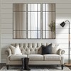 Lirago Wrought Iron Rectangular Black Panel Wall Mirror Tempered Glass Mirror Surface 0.78" D x 24" W x 63" H - 4 of 4