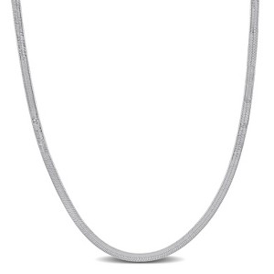 EVERLY JEWELRY | Sterling Silver 2.8mm Herringbone Chain Necklace, 16 inc - 1 of 4