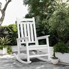 Hyleory HDPE Modern Resin Outdoor Rocking Chair, Patio Adirondack Chair for All Seasons - 2 of 4